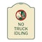 Signmission Driveway No Truck Idling W/ Graphic Heavy-Gauge Aluminum Sign, 24" x 18", TG-1824-24125 A-DES-TG-1824-24125 - alternate 1